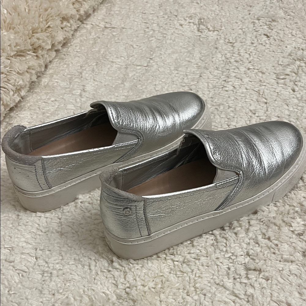 Bcbgeneration Metallic Silver Loafers - image 1